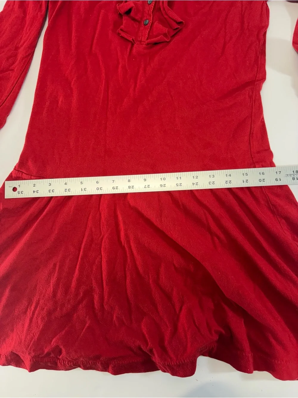 Ralph Lauren Childrenswear Red Ruffle Dress Size XL 16